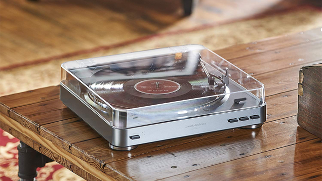 Audio-Technica AT-LP60 Fully Automatic Belt-Drive Stereo Turntable | $65 | AmazonAudio-Technica AT-LP120-USB Direct-Drive Professional Turntable | $200 | Amazon